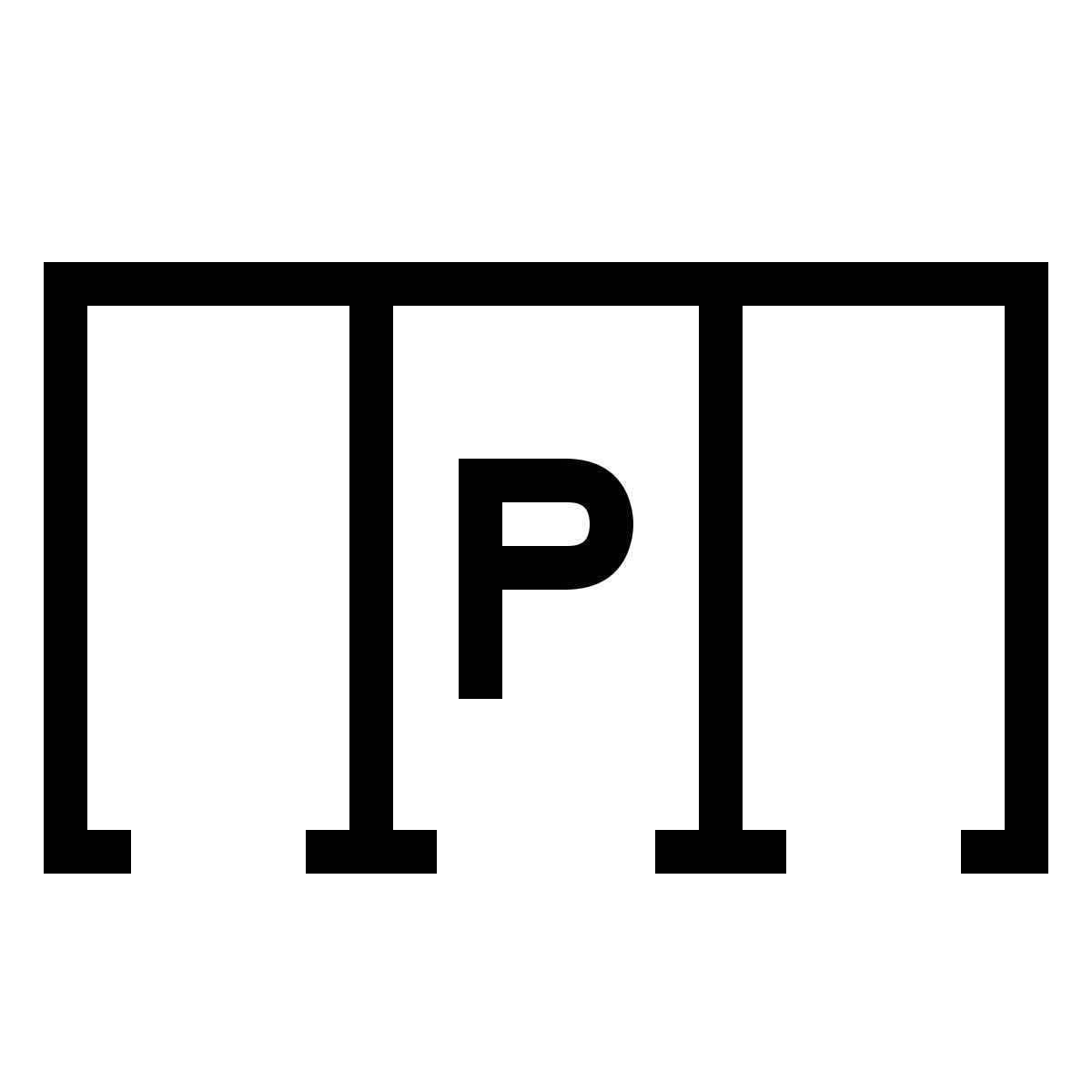 ios 17 outlined style aparcamiento descubierto icon