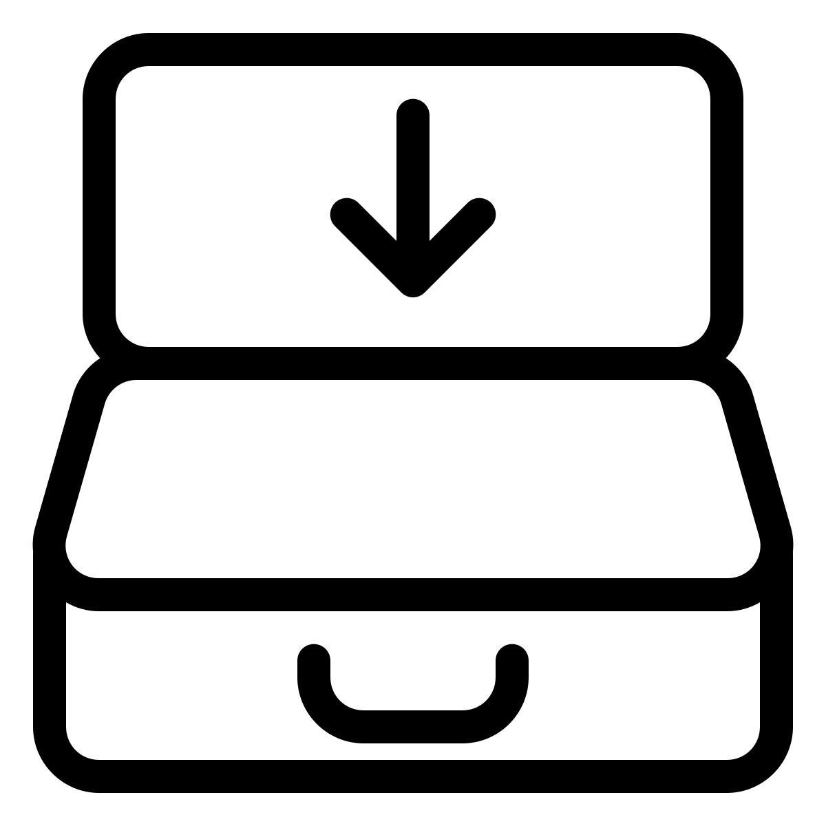 ios 17 outlined style 짐 꾸러미 icon