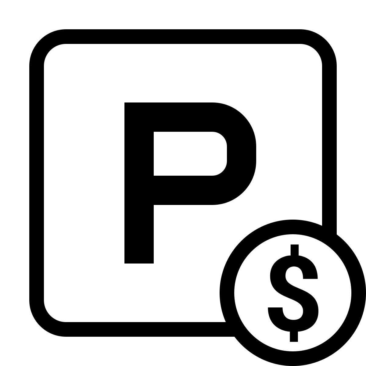 ios 17 outlined style paid parking icon