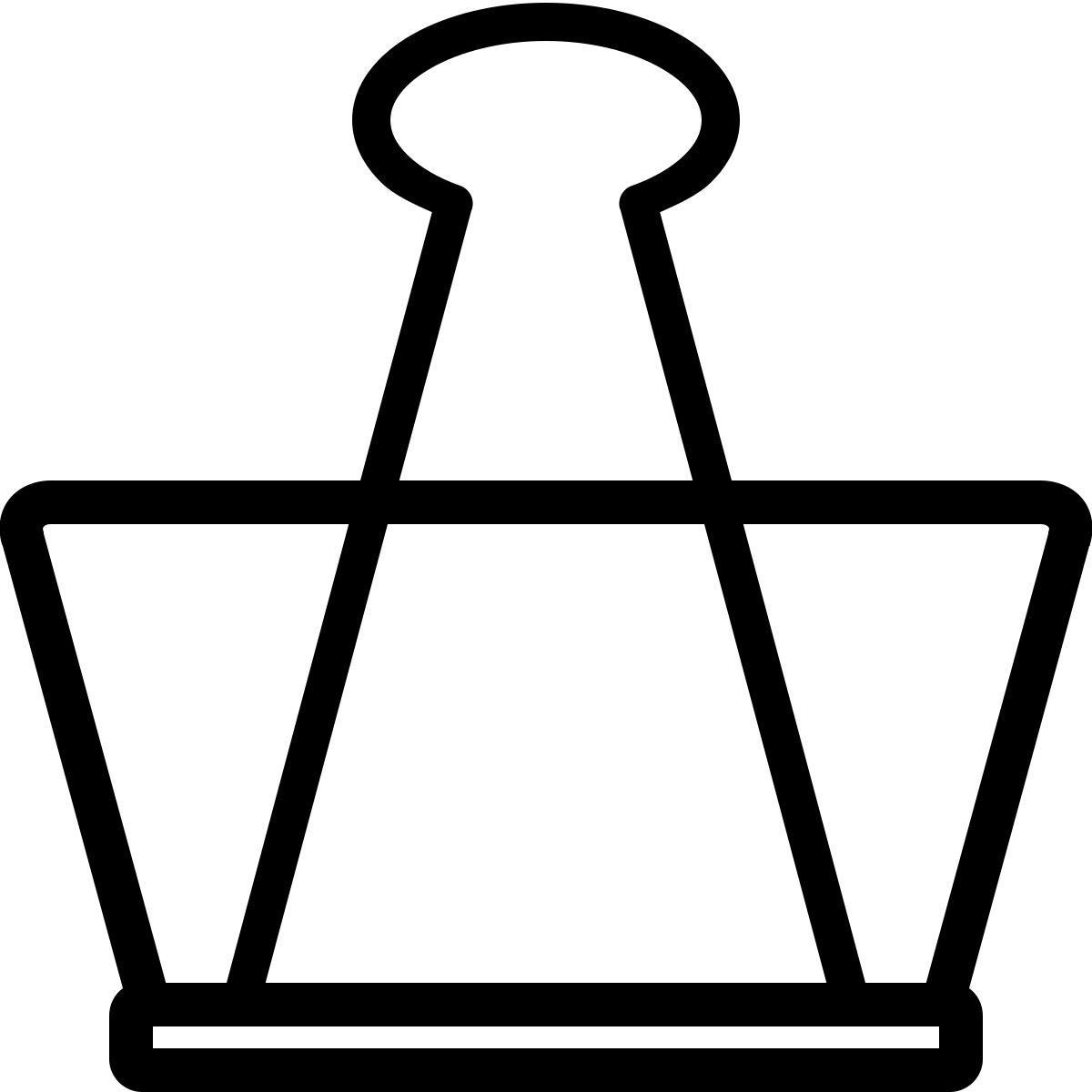 ios 17 outlined style paper clamp icon