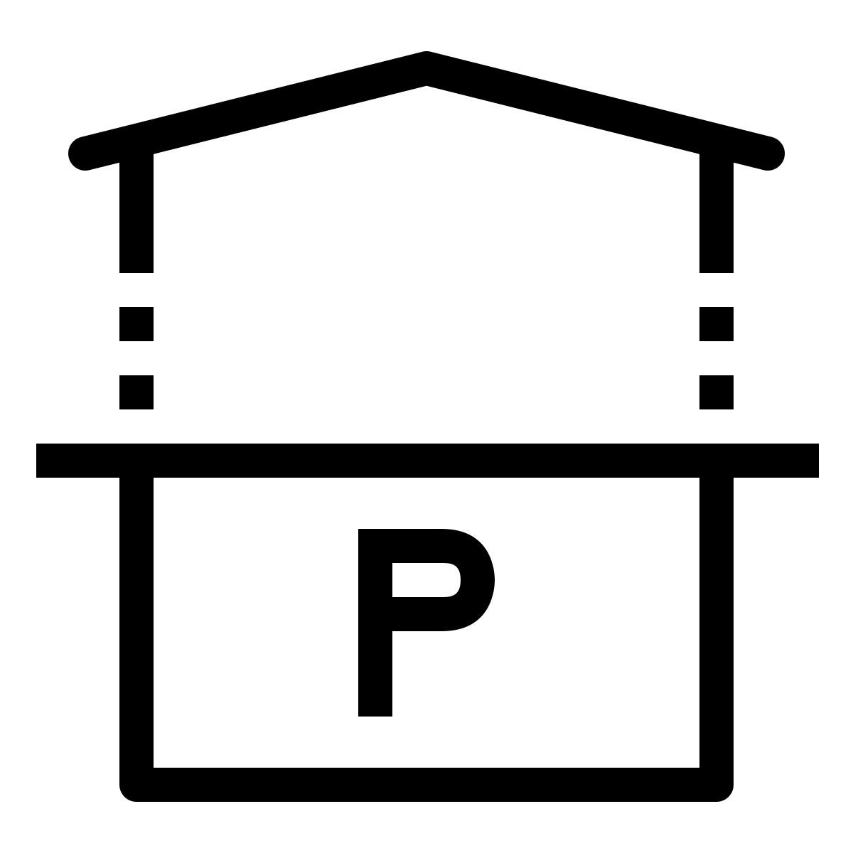 ios 17 outlined style 주차 및 팬트 하우스 icon