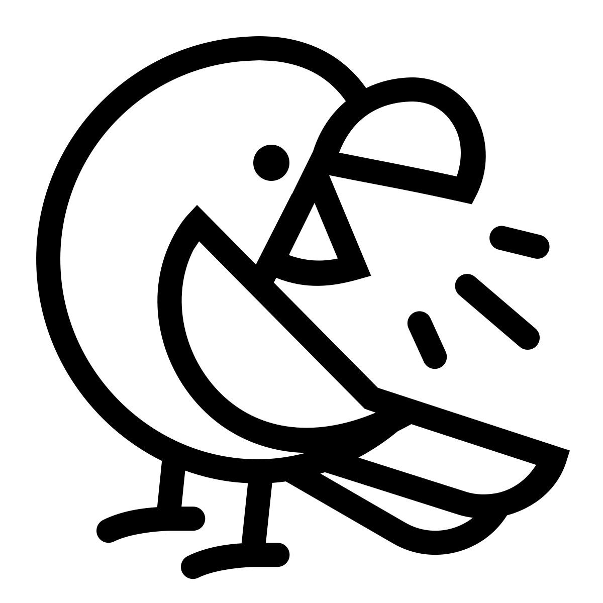 ios 17 outlined style 鹦鹉说话 icon