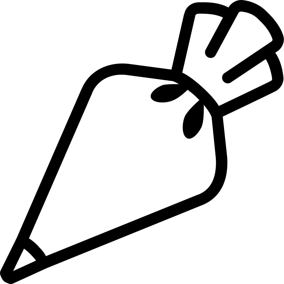 ios 17 outlined style poche à douille pâtissière icon