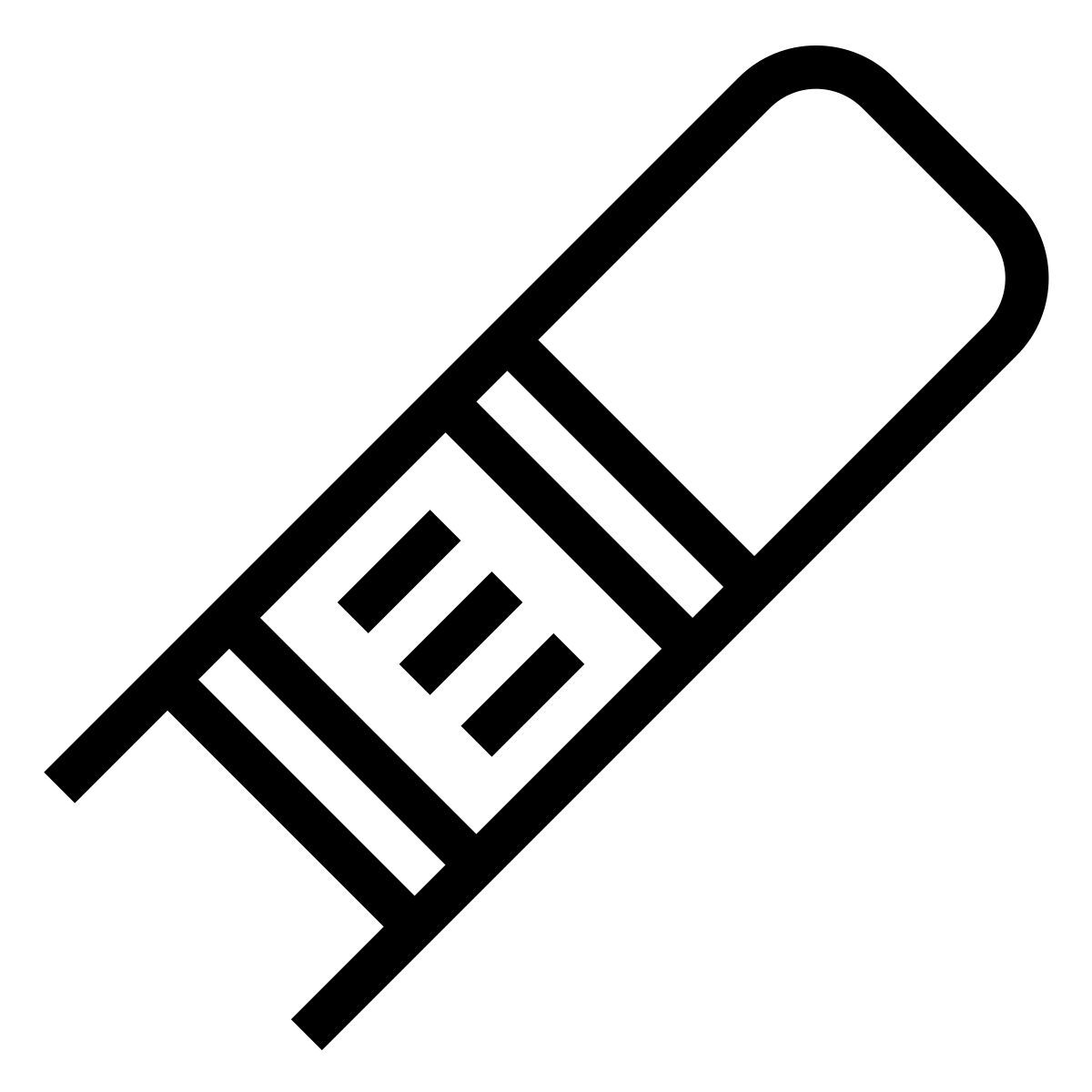 ios 17 outlined style gomma da matita icon