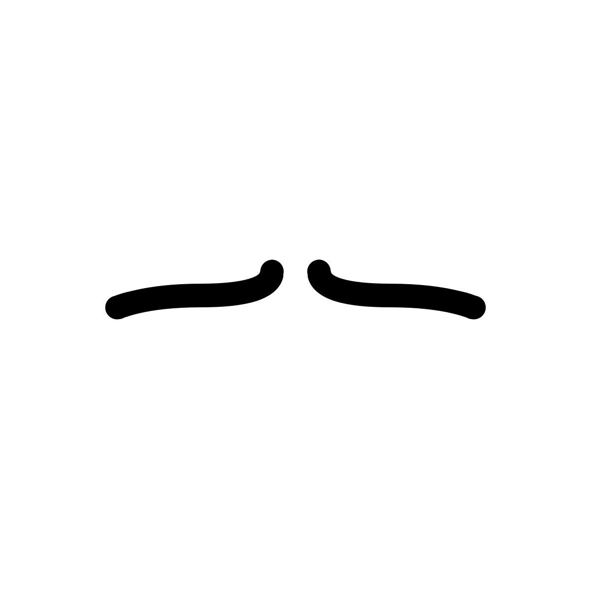 ios 17 outlined style bigote lápiz icon