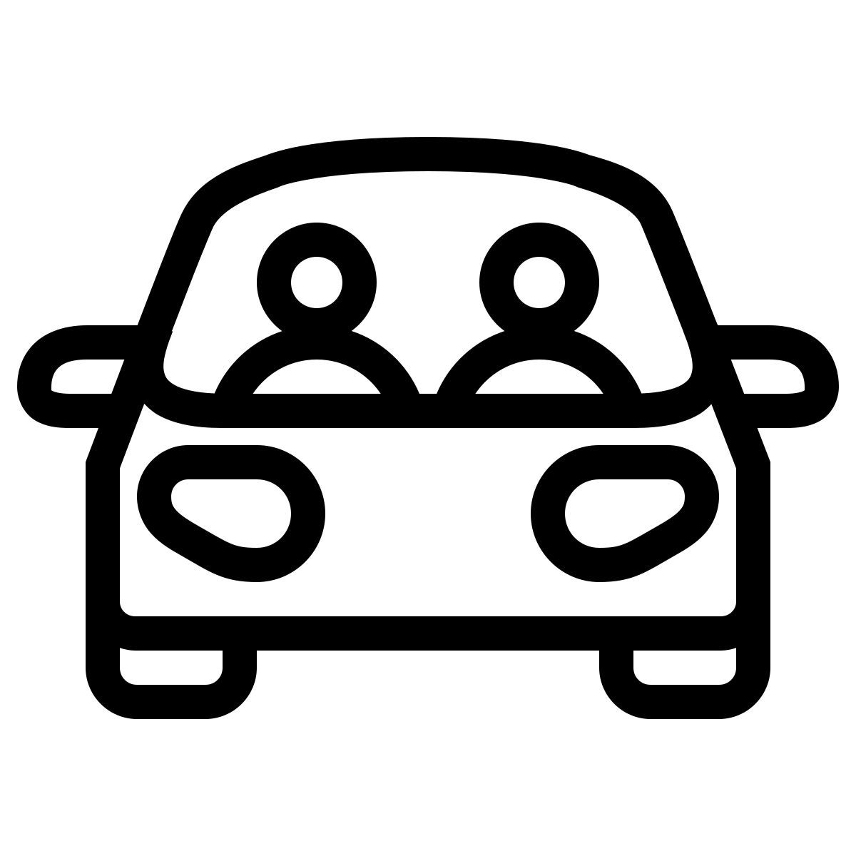 ios 17 outlined style 人在车里 icon