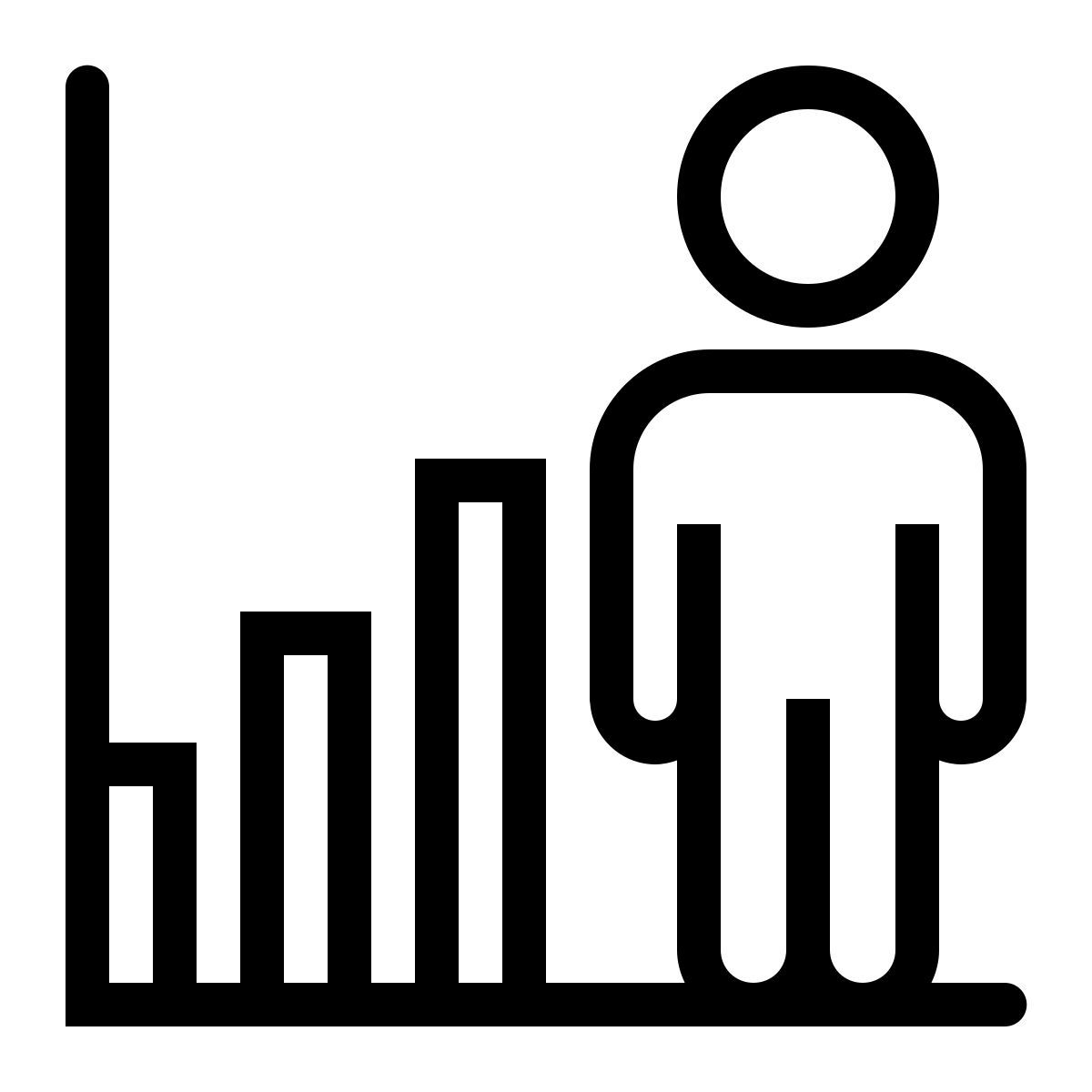 ios 17 outlined style crescimento pessoa icon