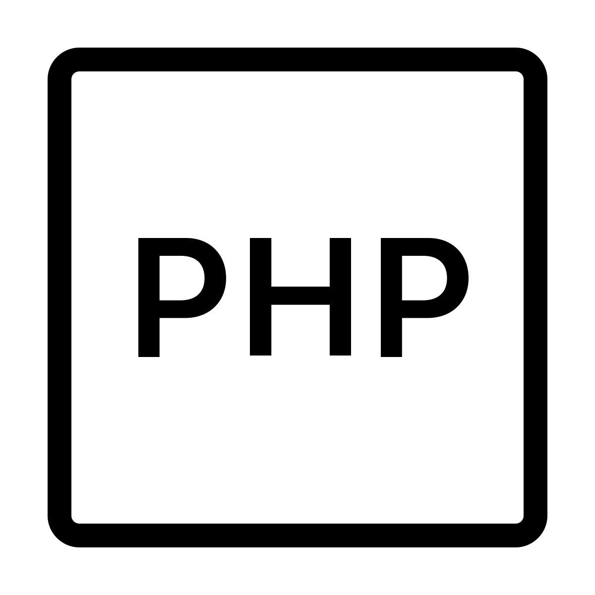 ios 17 outlined style php icon