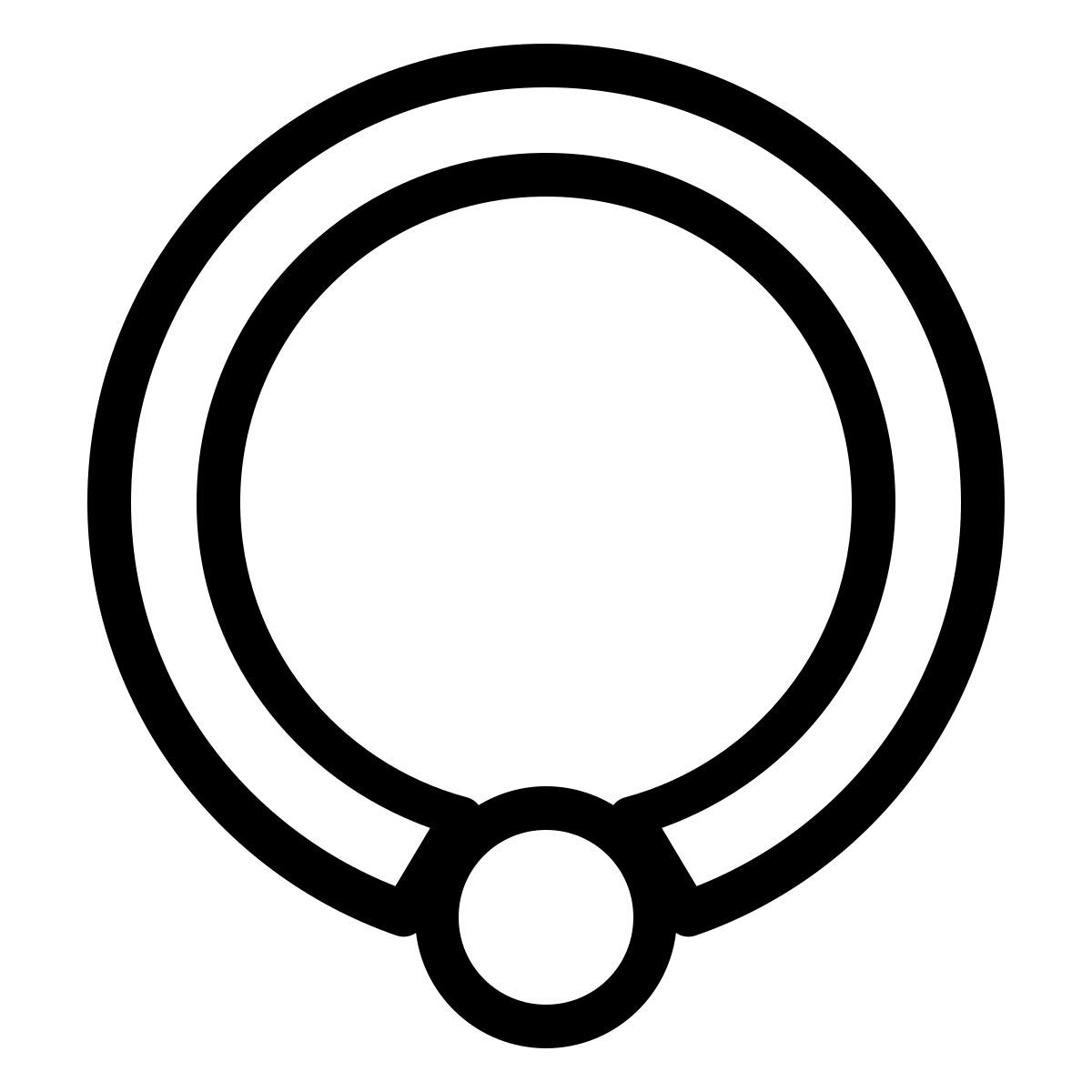 ios 17 outlined style piercing icon