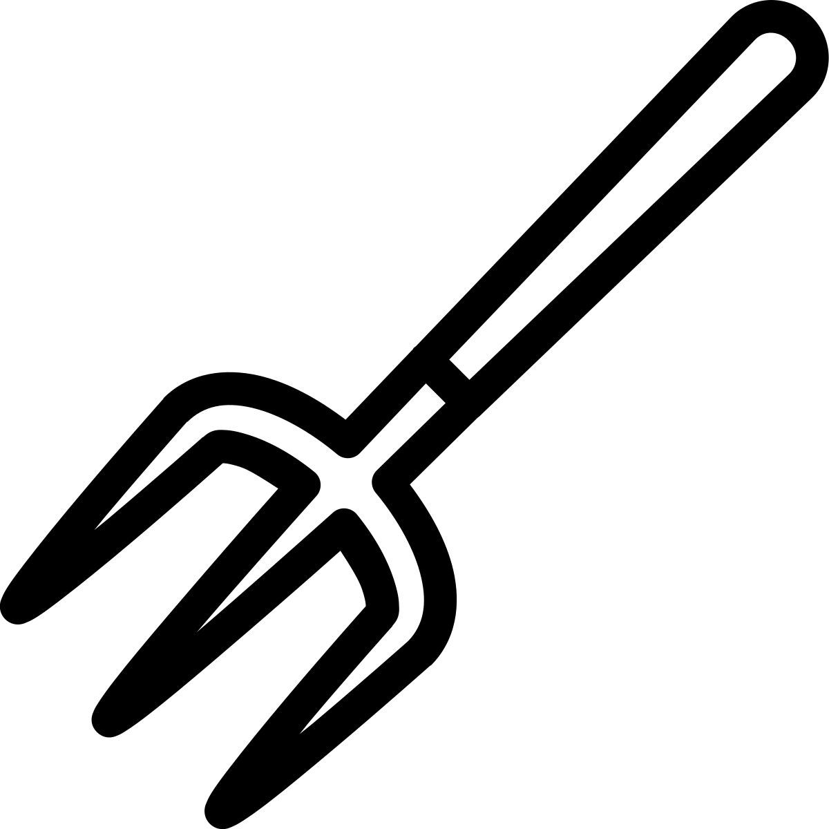 ios 17 outlined style pitchfork icon