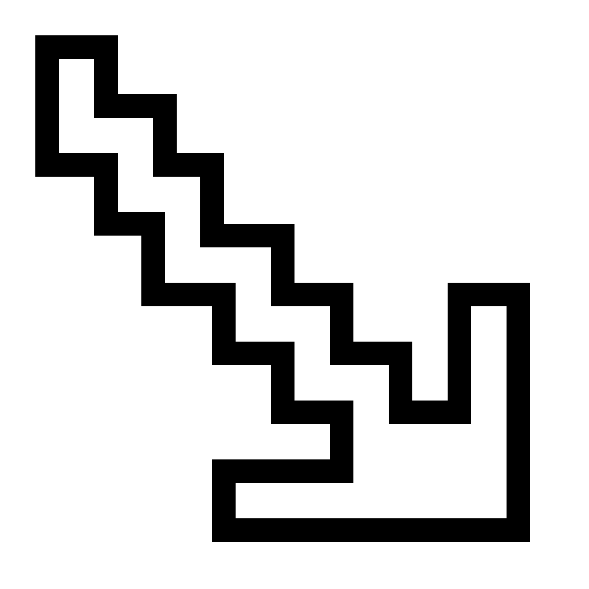 ios 17 outlined style seta de pixel icon