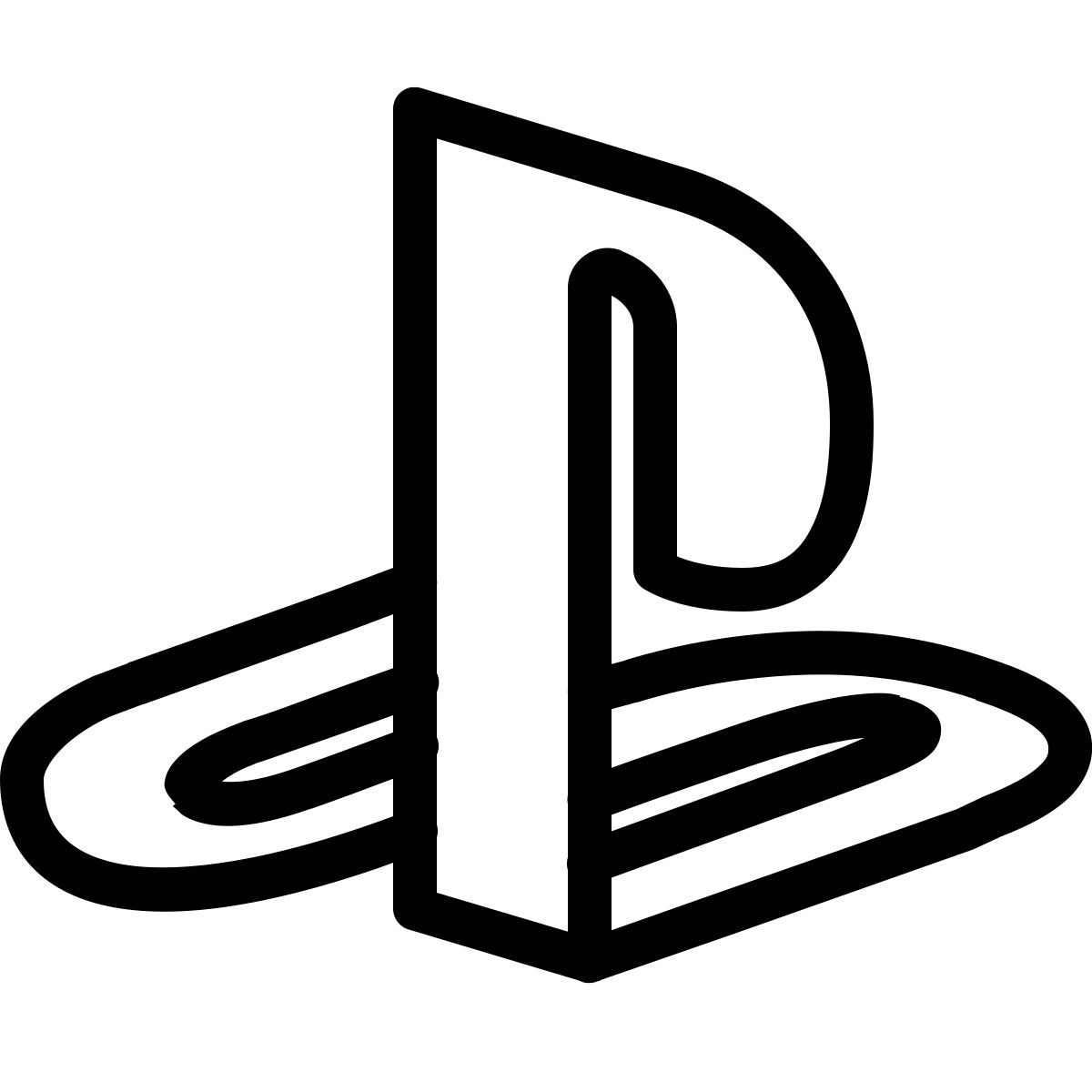 ios 17 outlined style play station icon