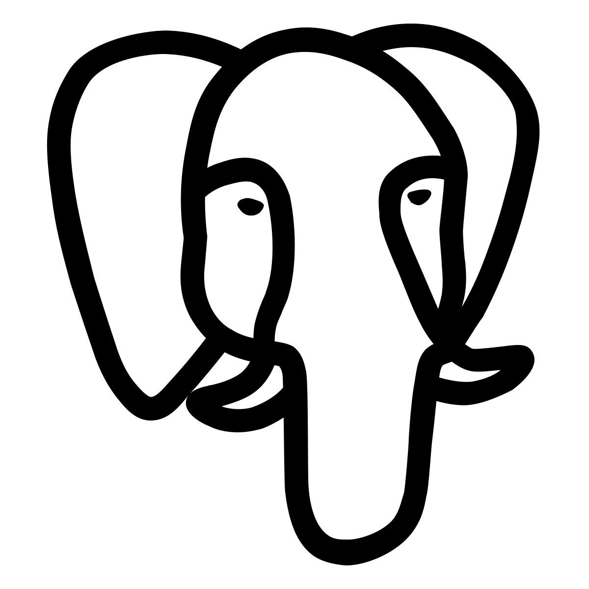 ios 17 outlined style postgresql icon