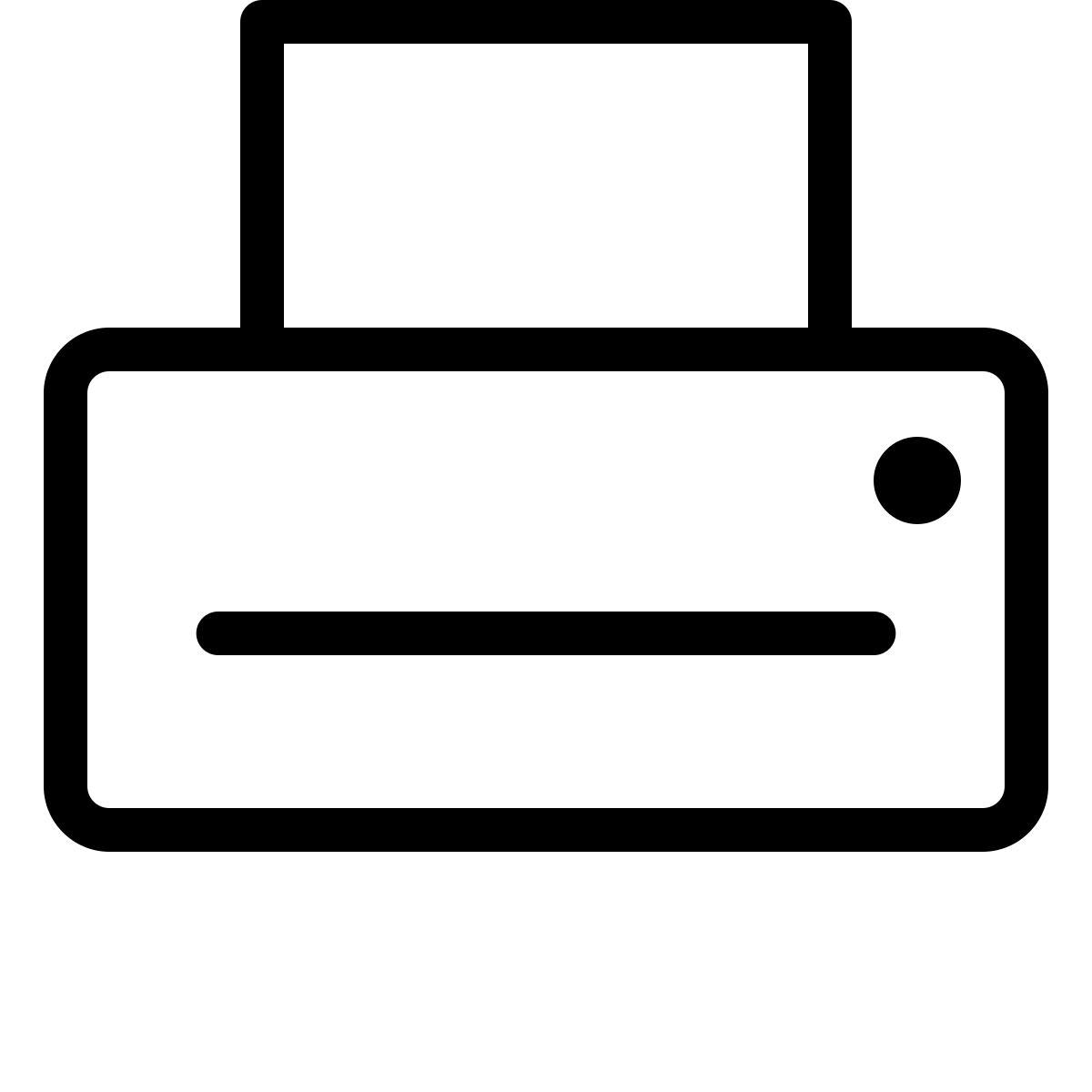 ios 17 outlined style print  v2 icon