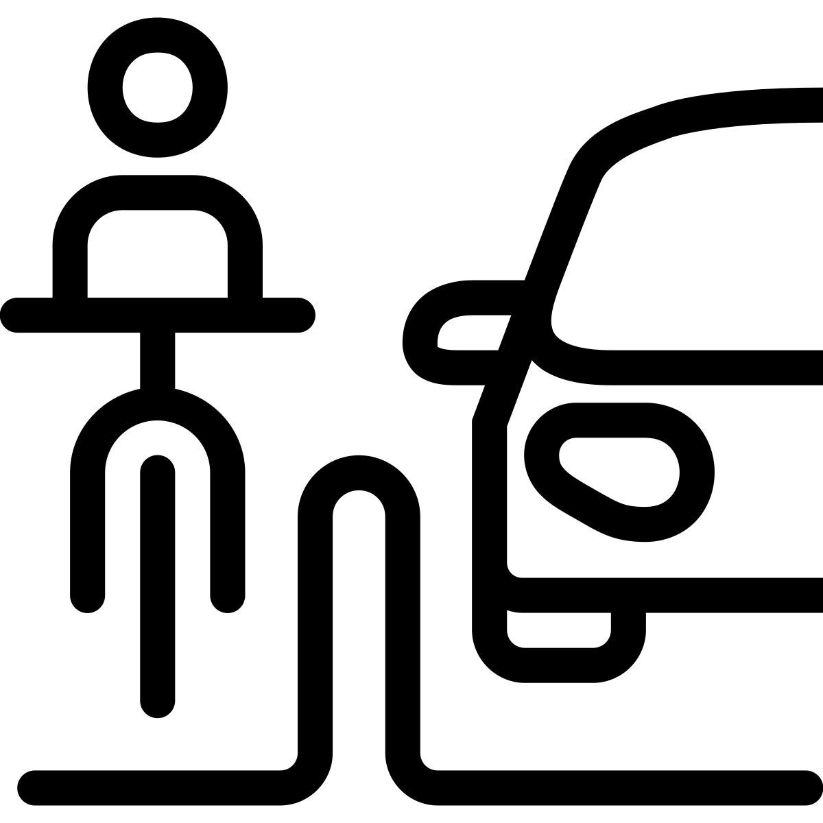 ios 17 outlined style ciclovia protegida icon