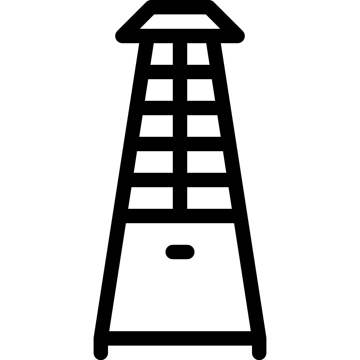 ios 17 outlined style 피라미드 테라스 히터 icon