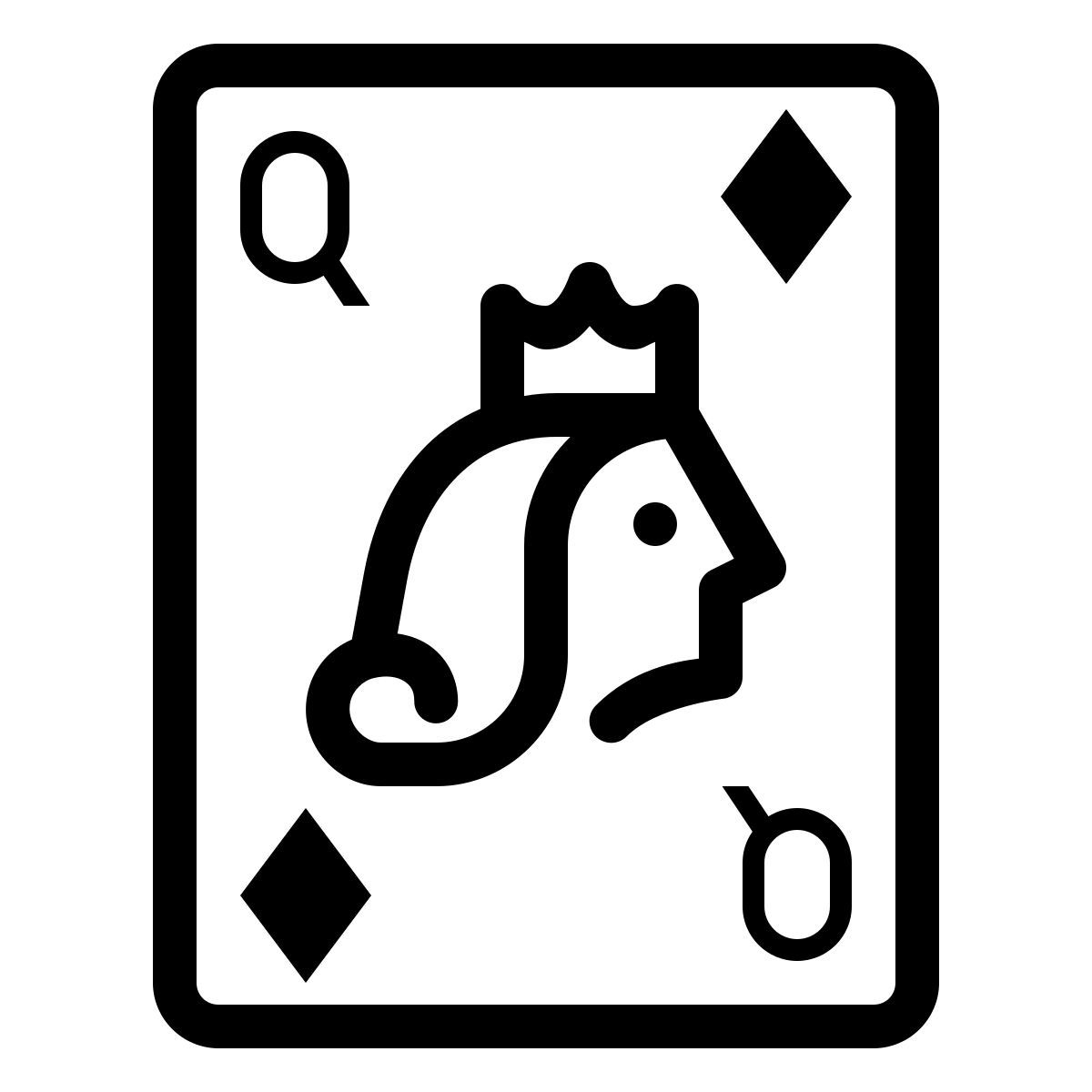 ios 17 outlined style rainha de ouros icon