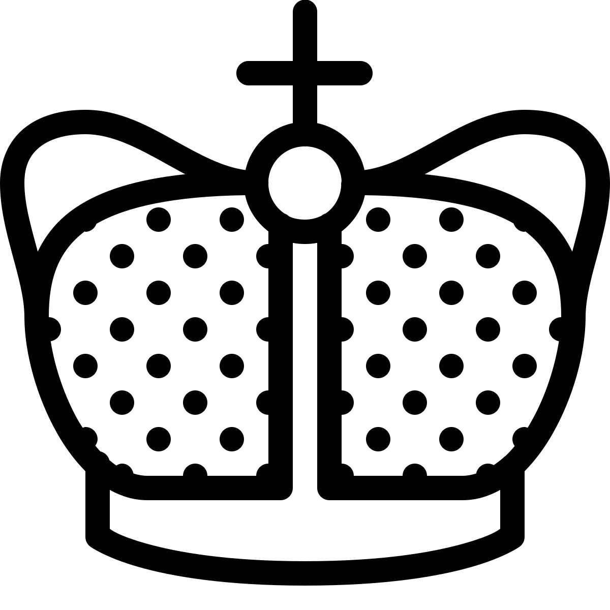 ios 17 outlined style queen crown icon