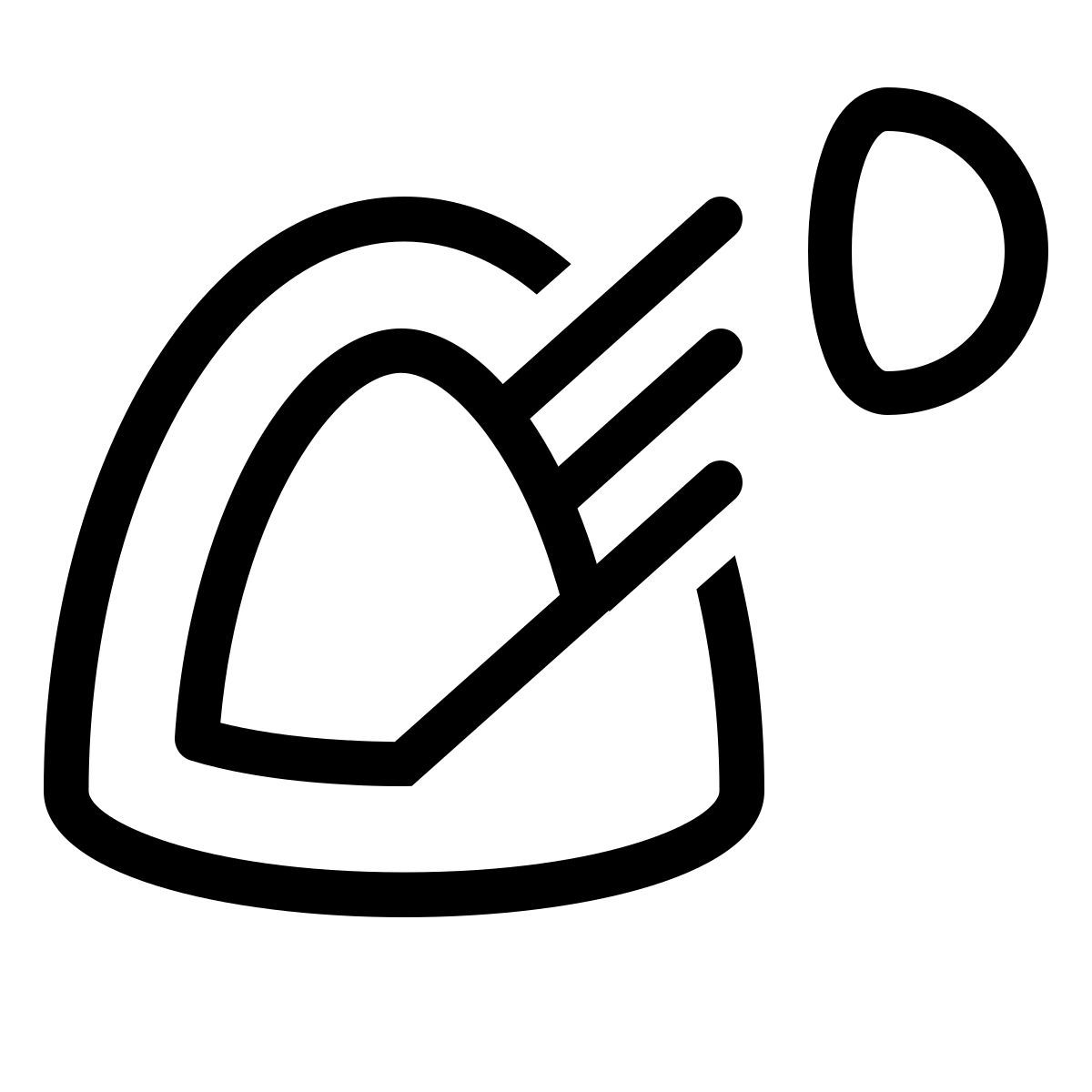 ios 17 outlined style 雨和光传感器 icon