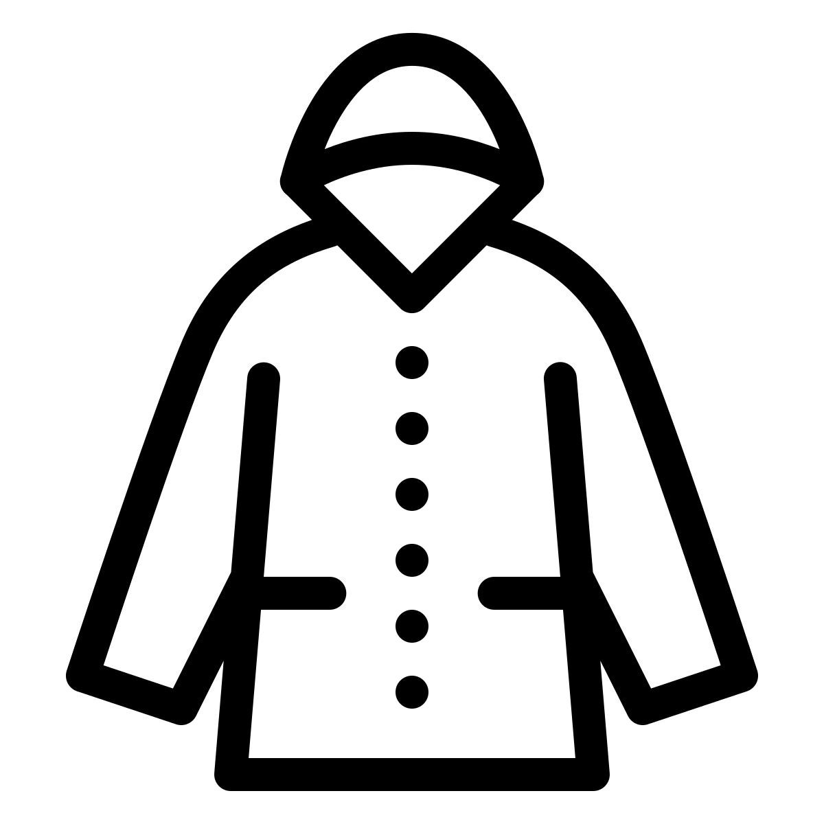 ios 17 outlined style capa de chuva icon