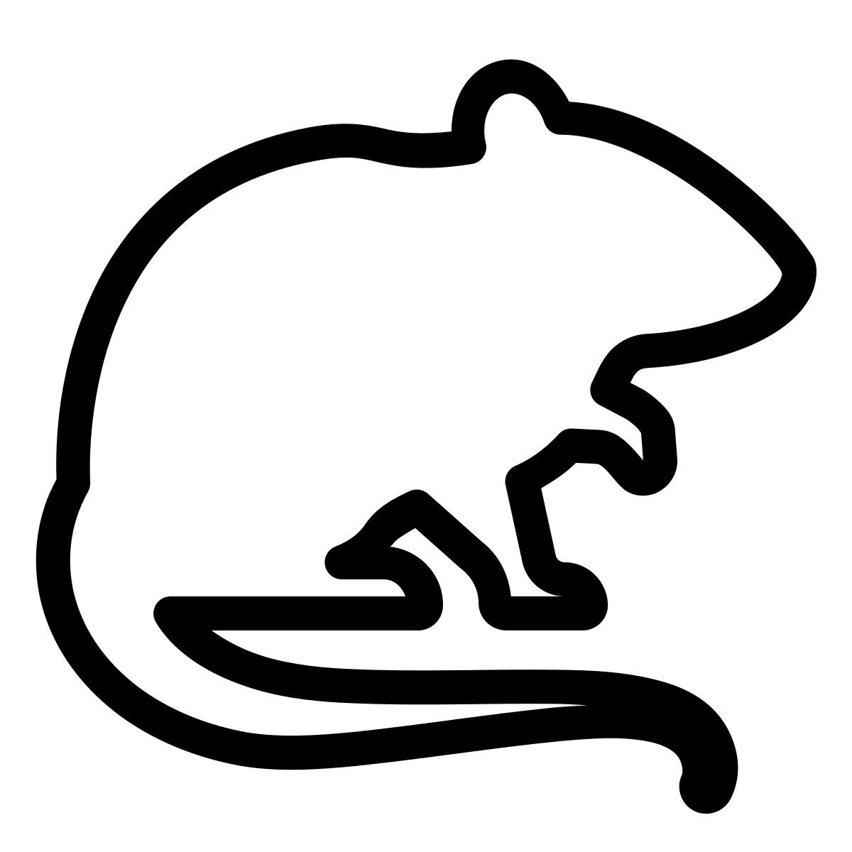 ios 17 outlined style rat silhuette icon