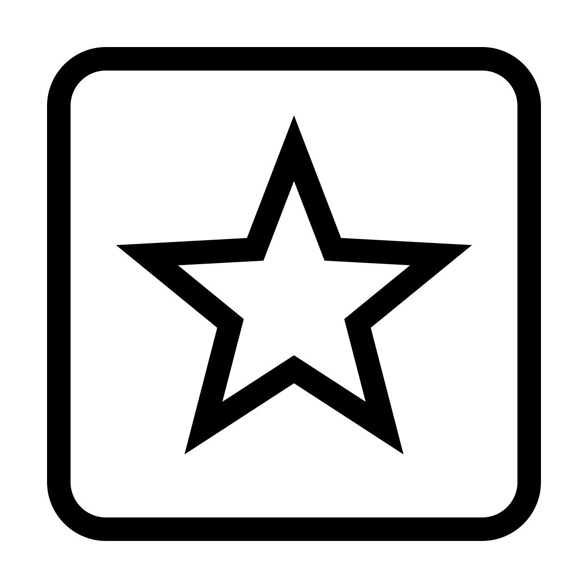 ios 17 outlined style 평가 icon