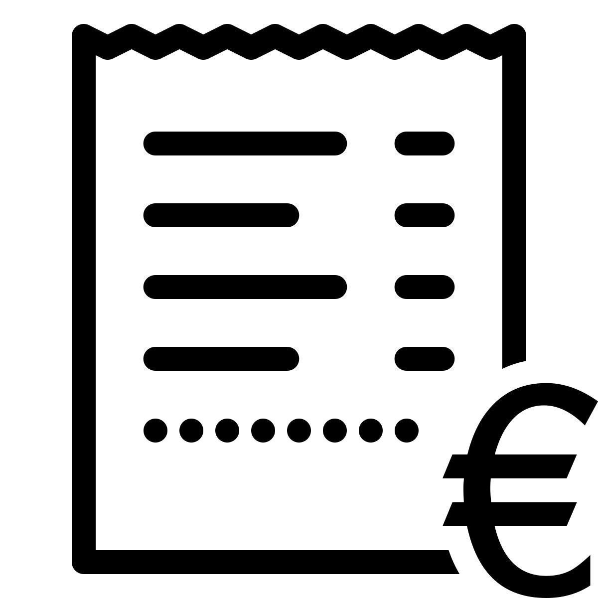 ios 17 outlined style 收到欧元 icon