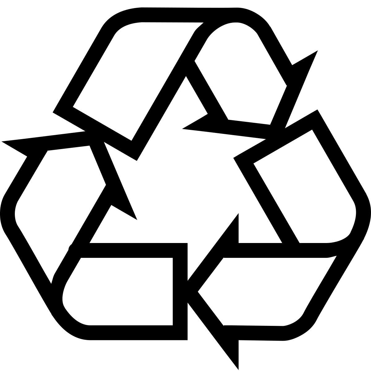 ios 17 outlined style recycle icon