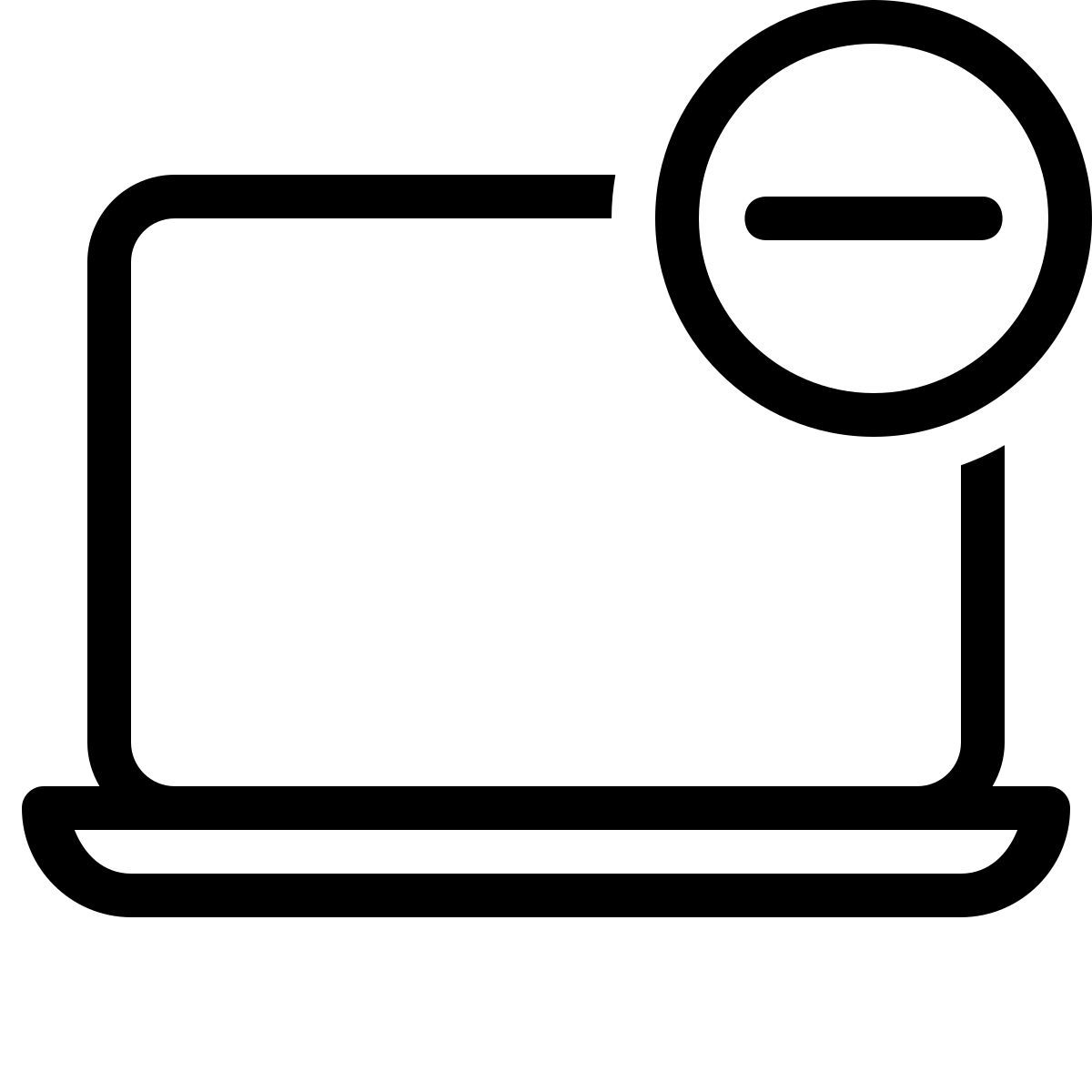 ios 17 outlined style eliminar de la computadora portátil icon