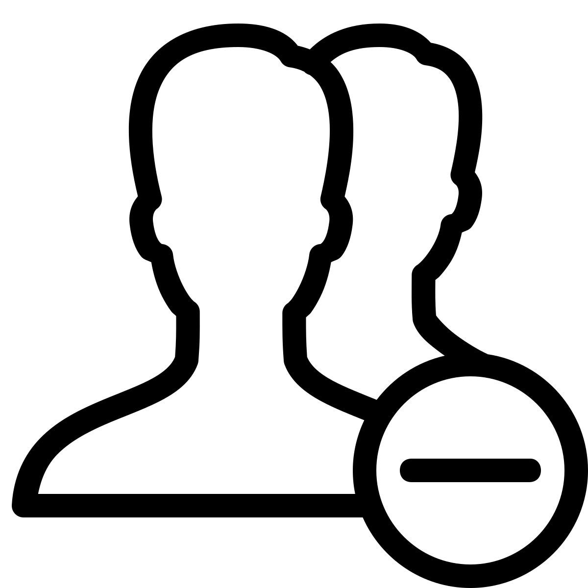 ios 17 outlined style eliminar user group man man icon