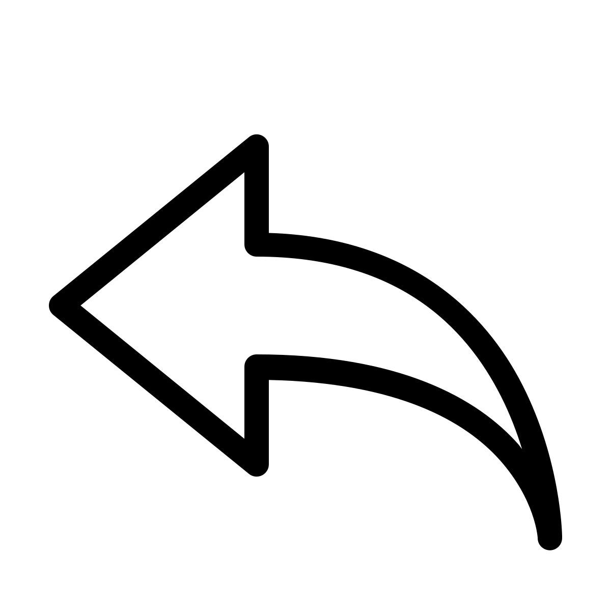 ios 17 outlined style reply arrow icon