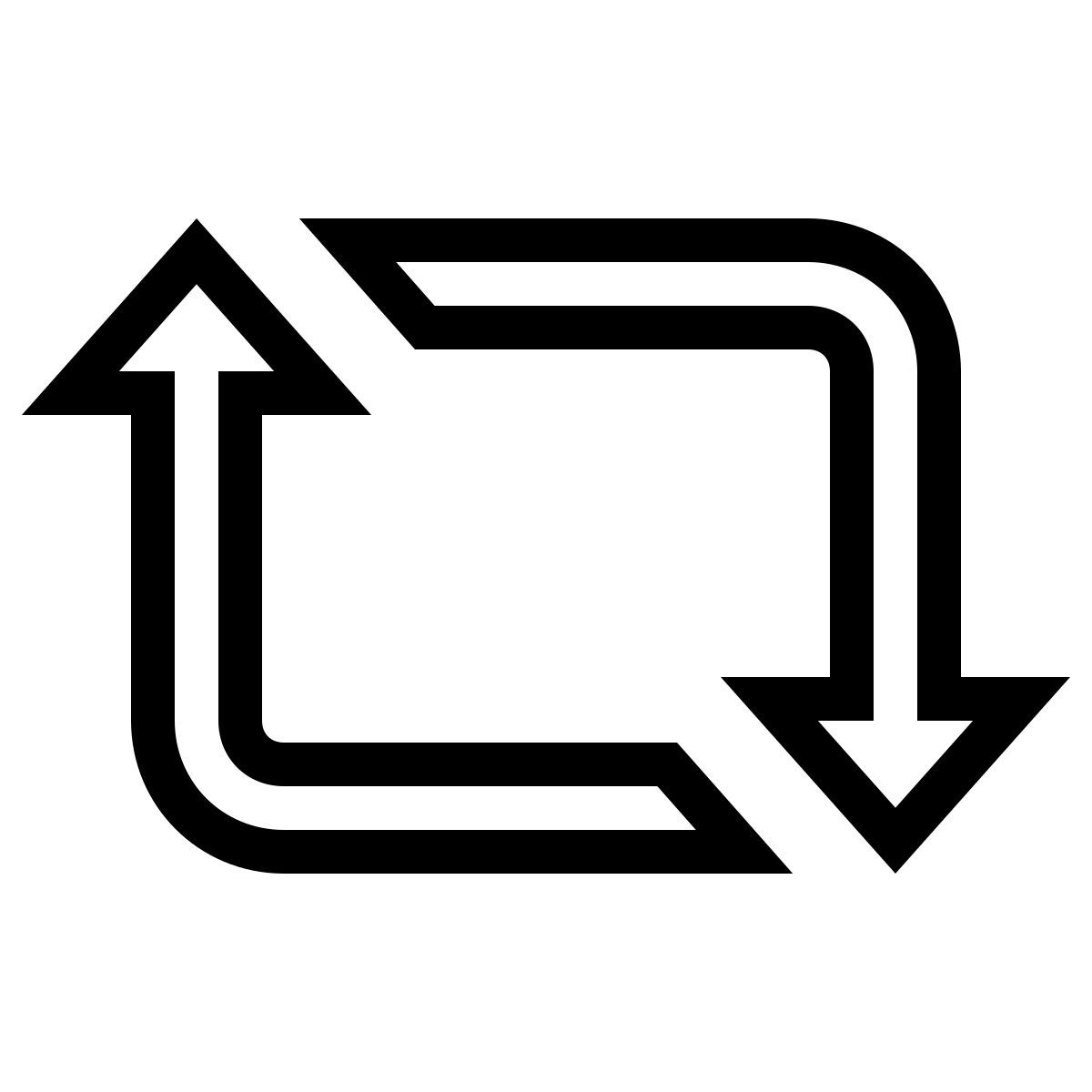 ios 17 outlined style retweet icon