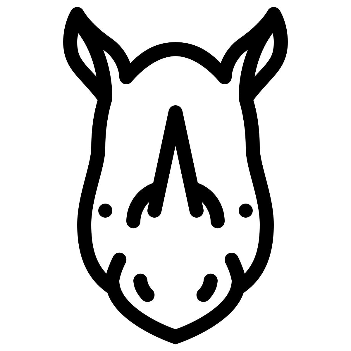 ios 17 outlined style 犀牛前视图 icon