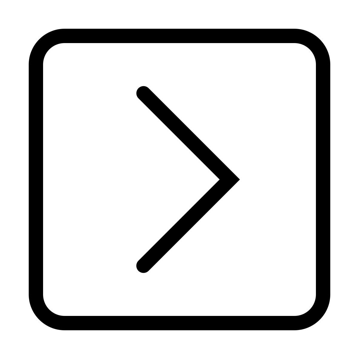 ios 17 outlined style derecha en cuadrado icon