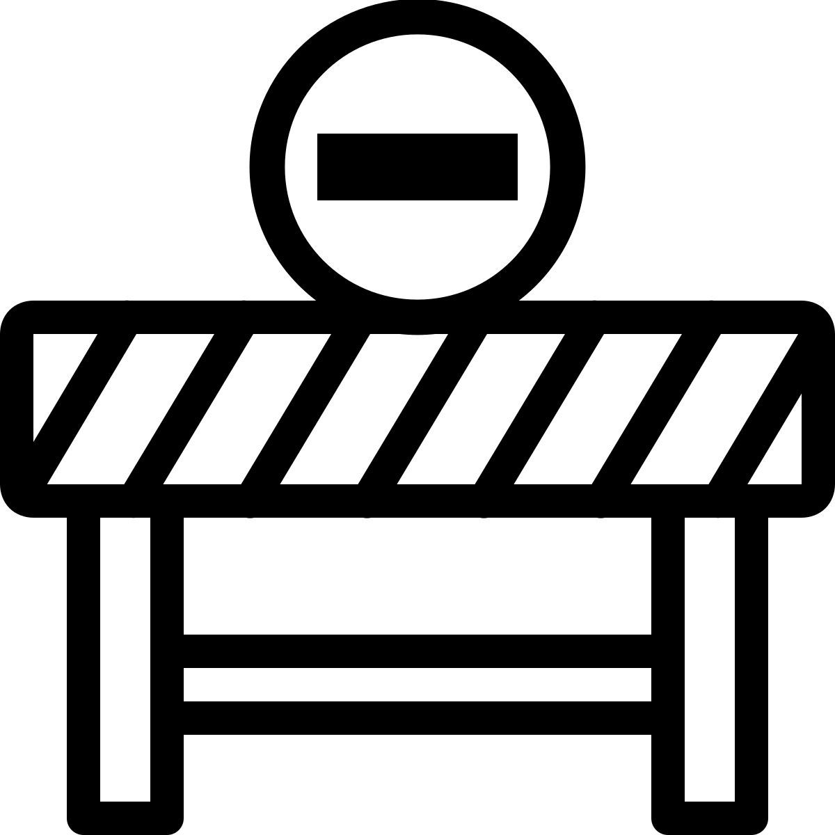 ios 17 outlined style 도로 폐쇄 icon