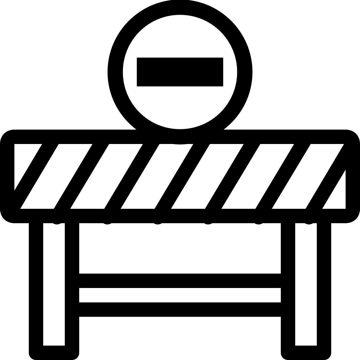 ios 17 outlined style 도로 폐쇄 icon