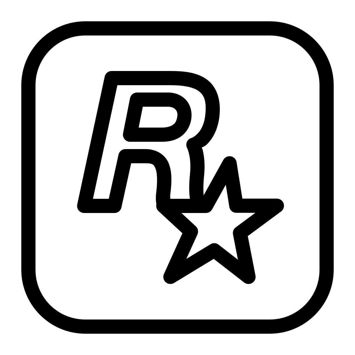 ios 17 outlined style rockstar games icon