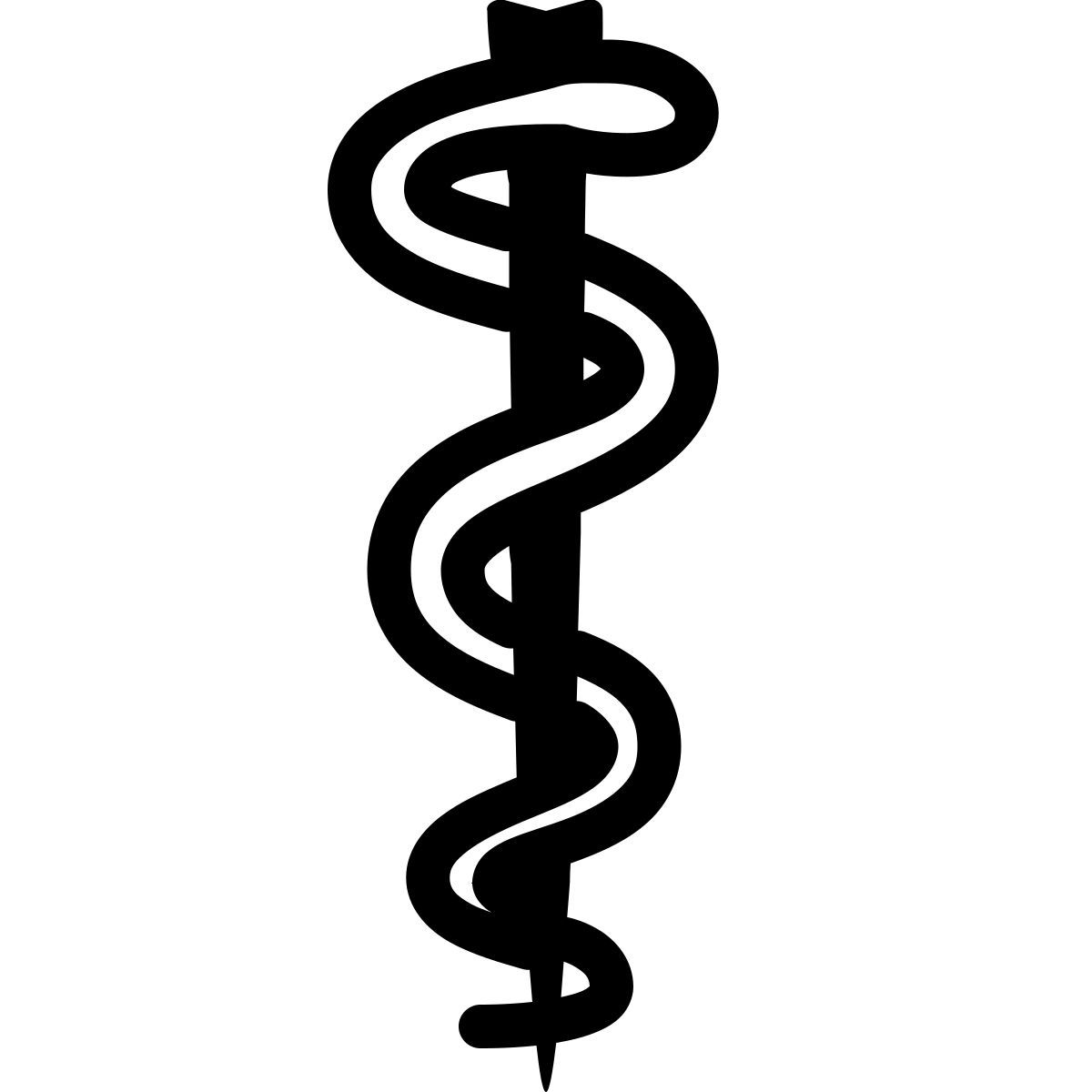 ios 17 outlined style rod of asclepius icon