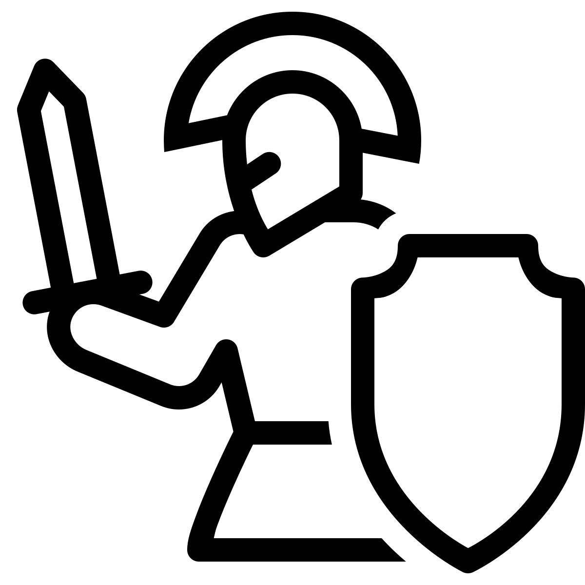 ios 17 outlined style 罗马士兵 icon