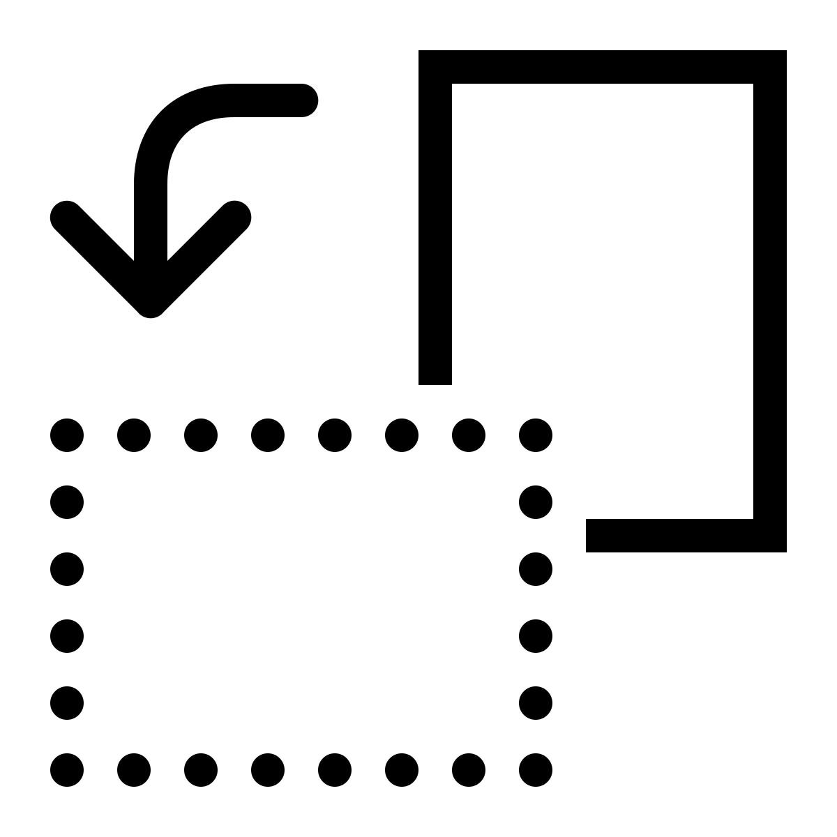 ios 17 outlined style tourner la page dans le sens antihoraire icon