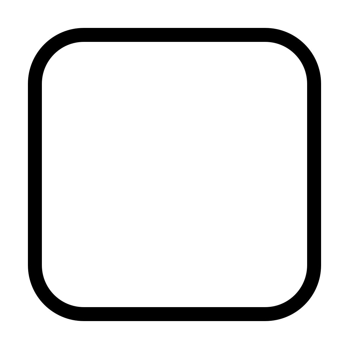 ios 17 outlined style cuadrado redondeado icon