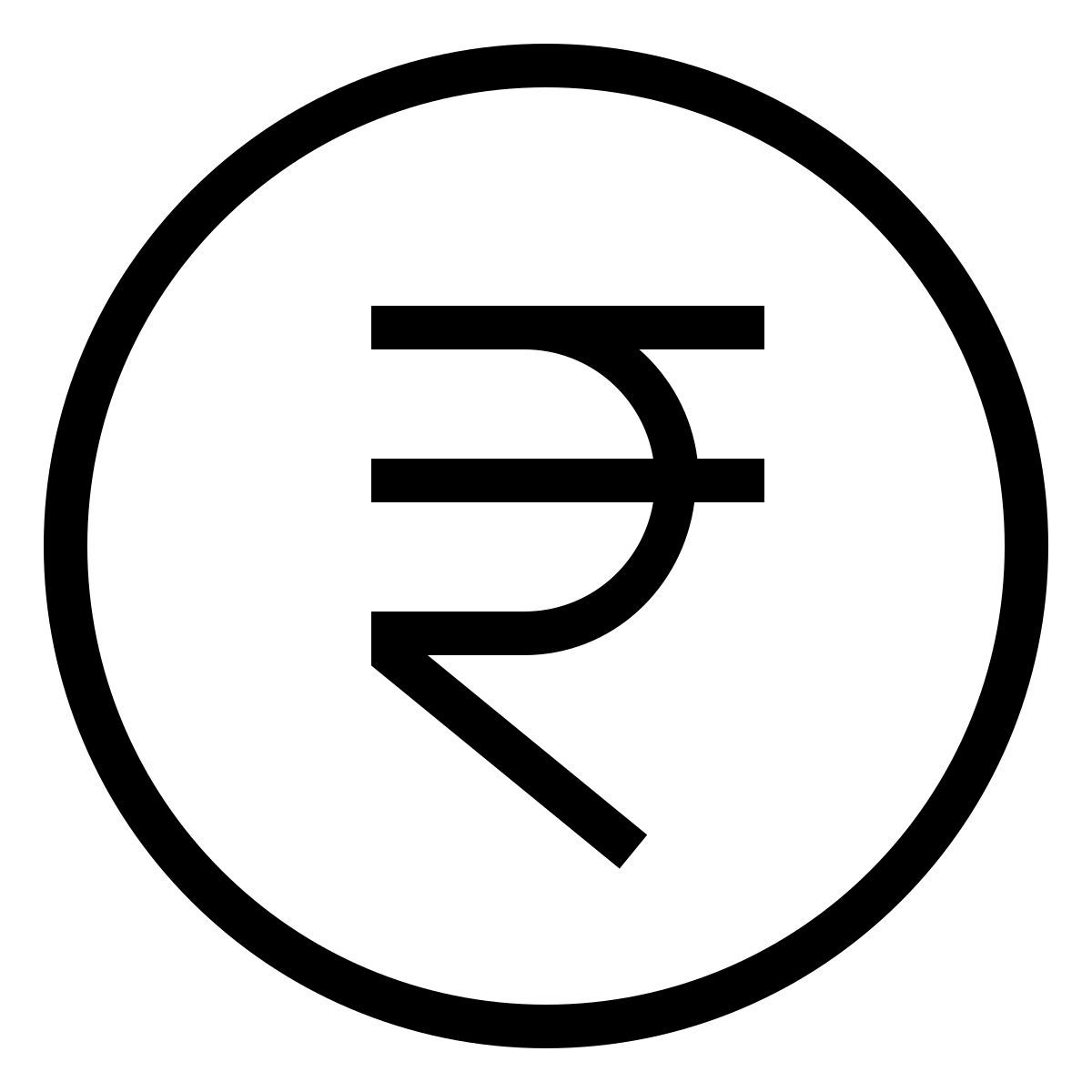 ios 17 outlined style rupee icon