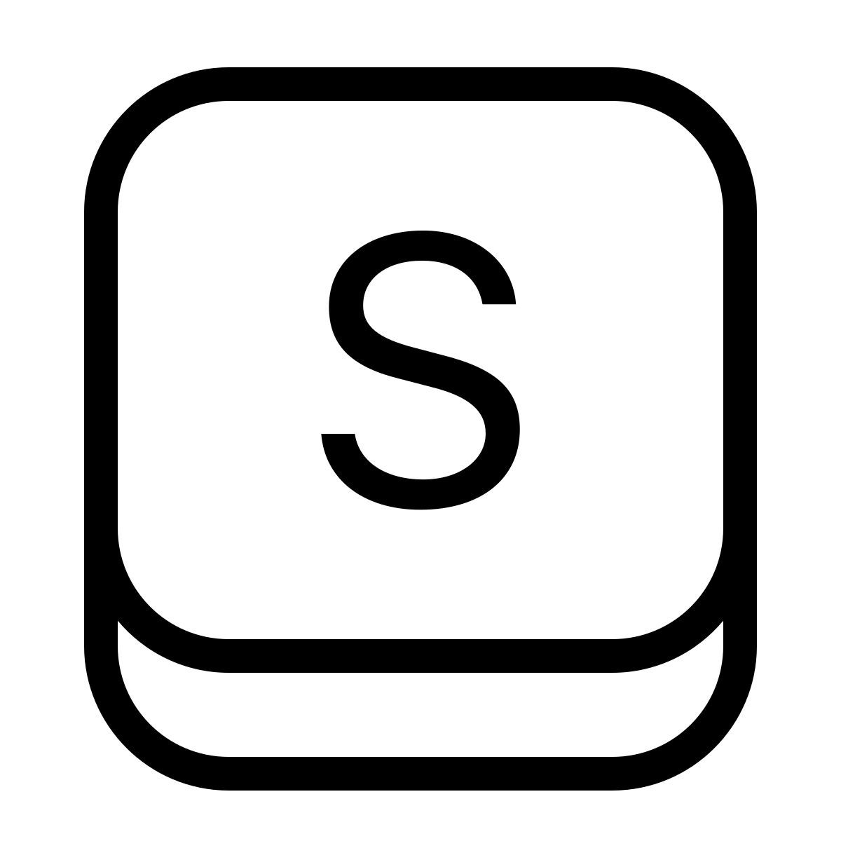 ios 17 outlined style clé s icon