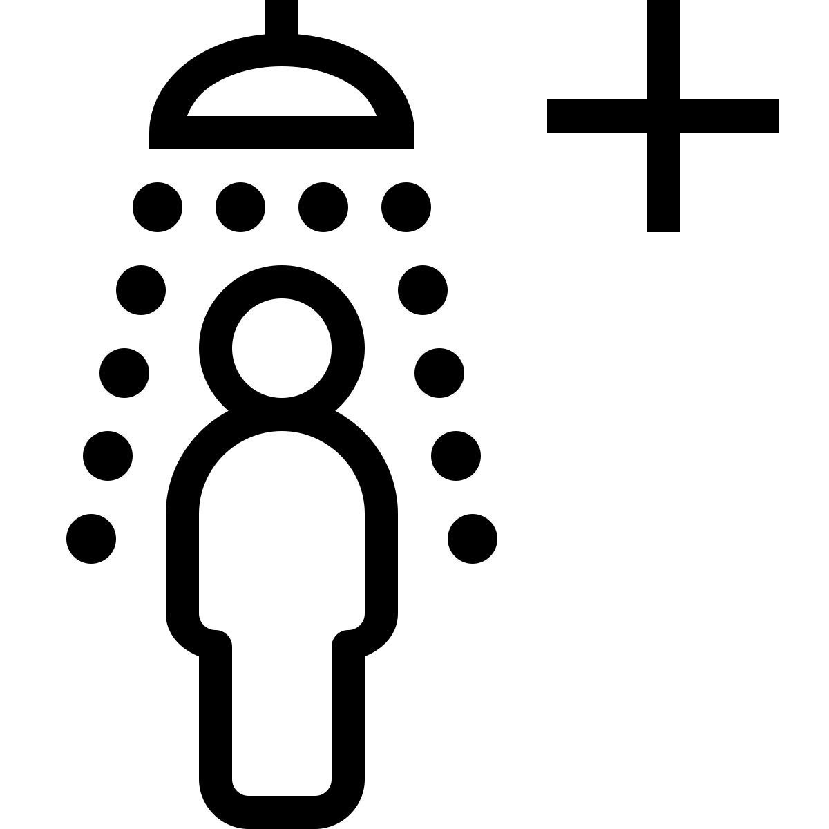ios 17 outlined style safety shower icon