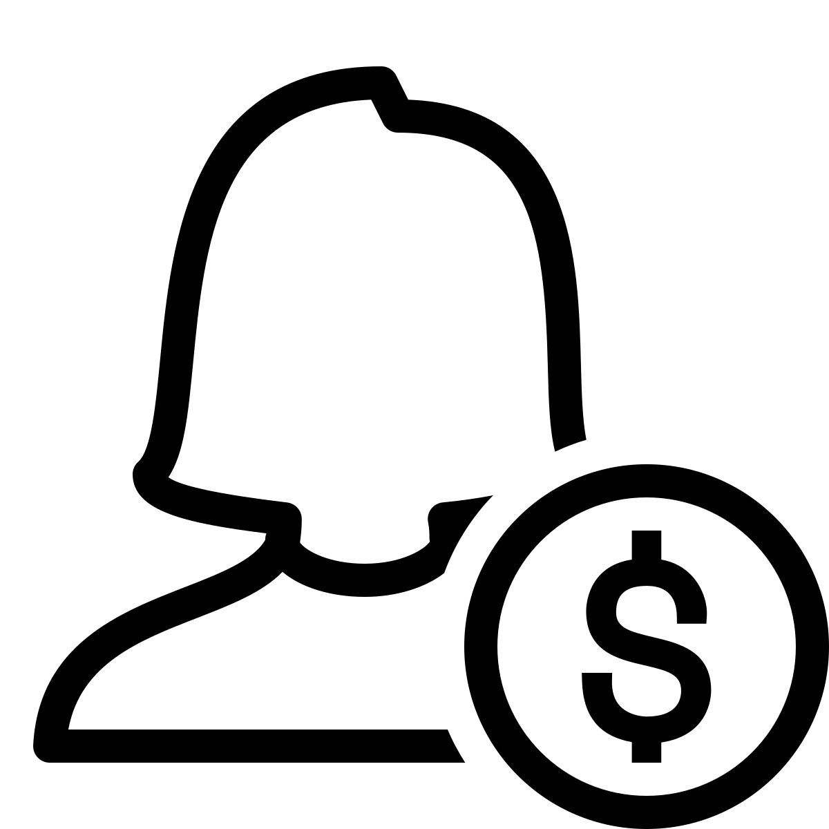 ios 17 outlined style 여성 연봉 icon