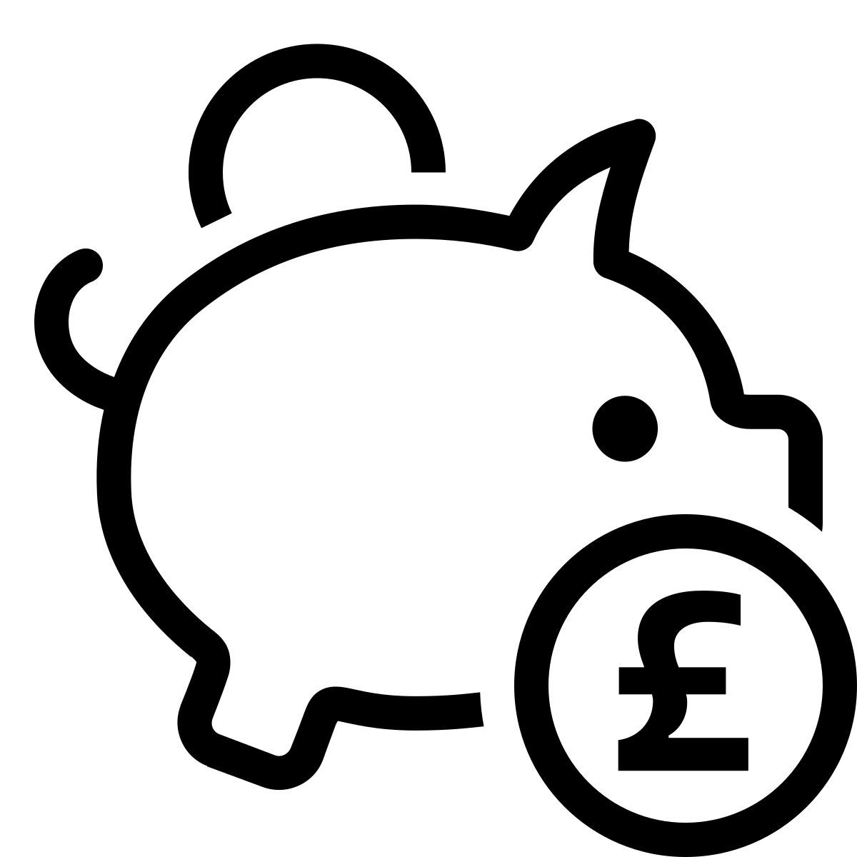 ios 17 outlined style financial savings icon