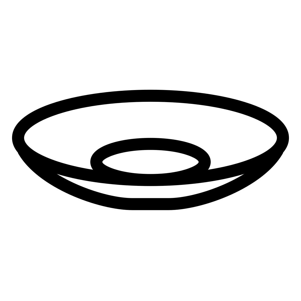 ios 17 outlined style 받침 접시 icon