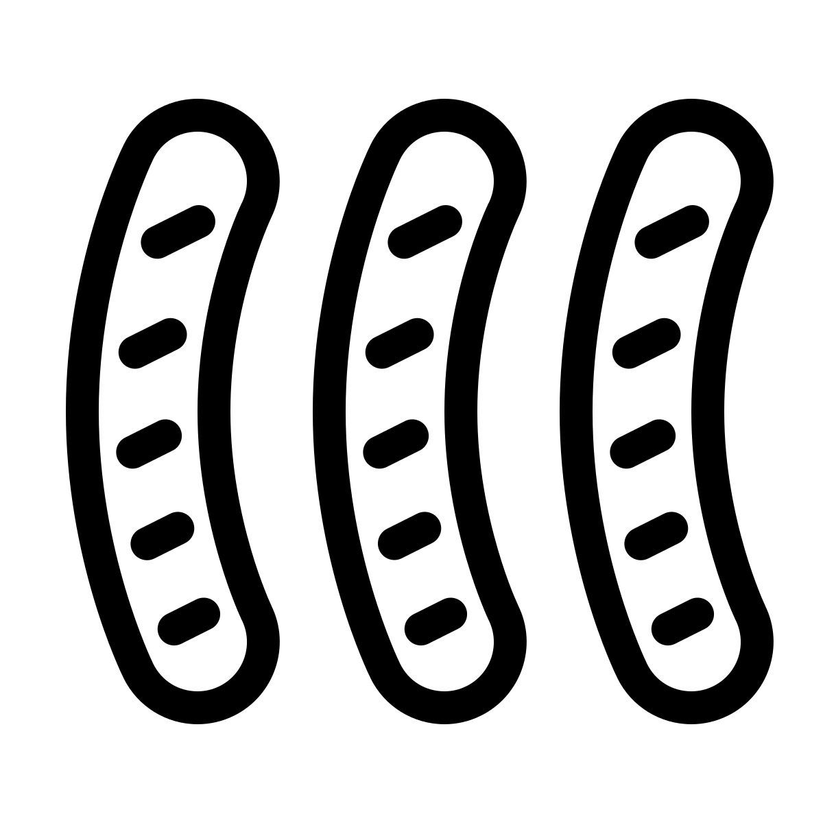 ios 17 outlined style 香肠 icon