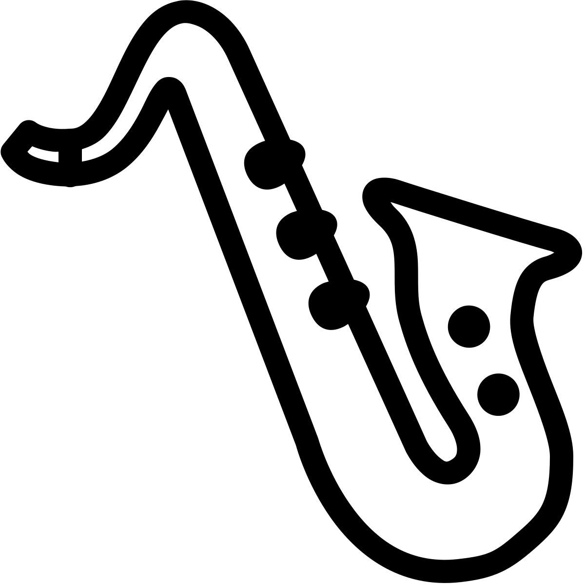 ios 17 outlined style saxofón icon