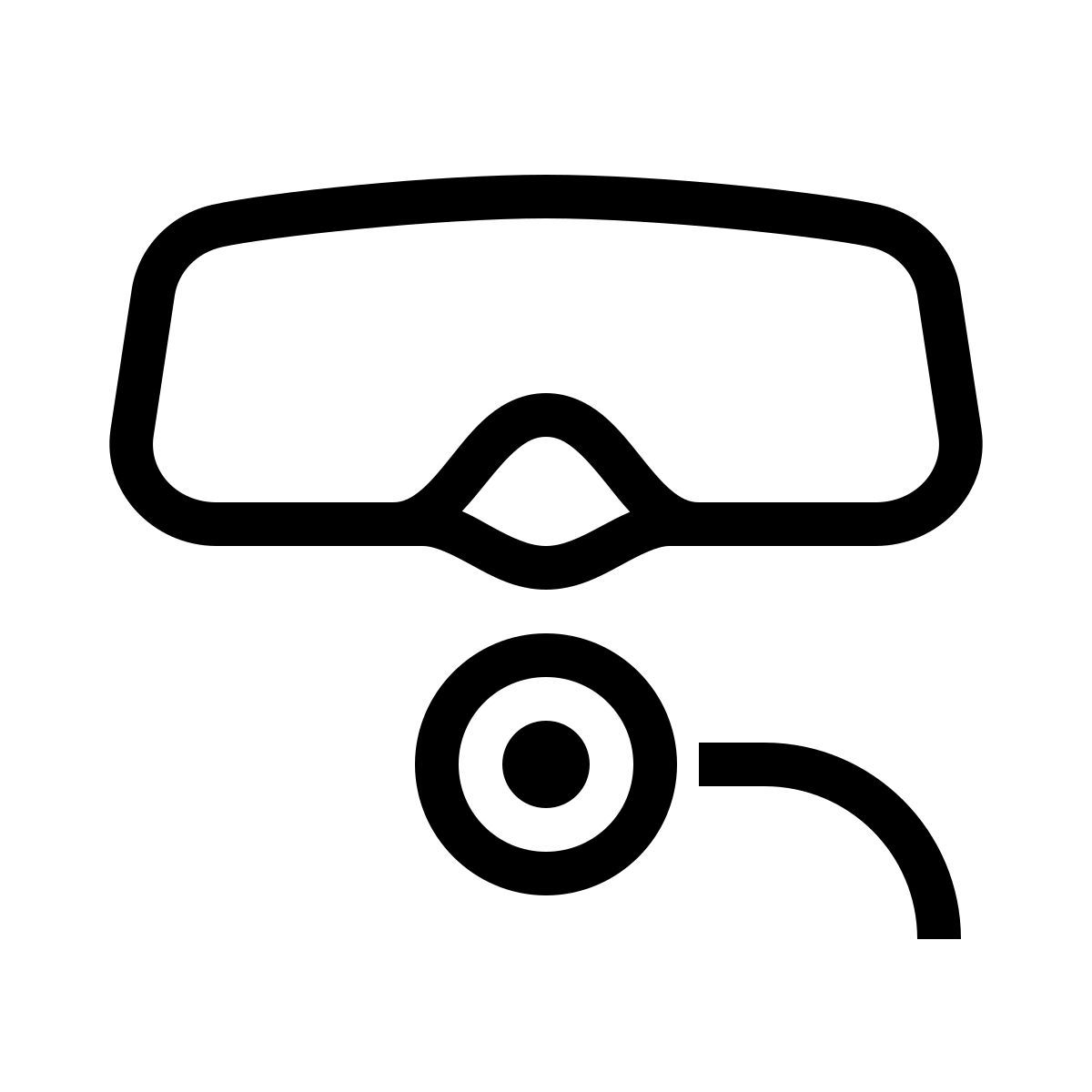 ios 17 outlined style gafas de protección icon